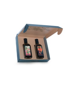 estuche regalo aceite de oliva virgen extra variedad picual y arbequino